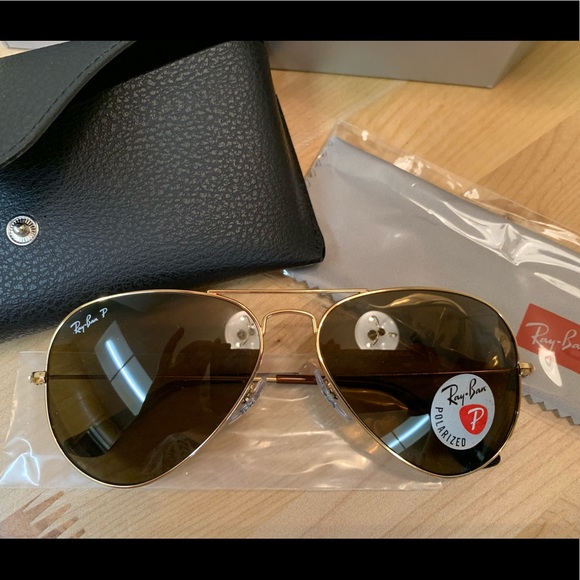 Ray-Ban Accessories - AVIATOR CLASSIC - Gold Polarized - Standard - NWT